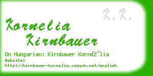kornelia kirnbauer business card